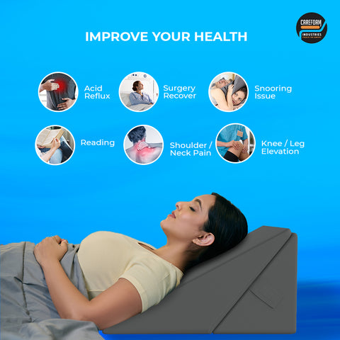Wellgiver Memory Foam Wedge Pillow for Neck & Back Pain Relief Wellgiver Memory Foam Wedge Pillow for Neck & Back Pain Relief