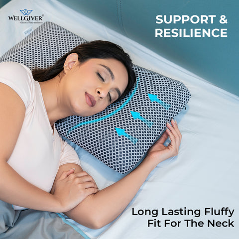 WELLGIVER ComfortCloud Orthopedic Memory Foam Pillows