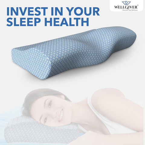 WELLGIVER ComfortCloud Orthopedic Cervical Pillow for Neck and Shoulder Pain