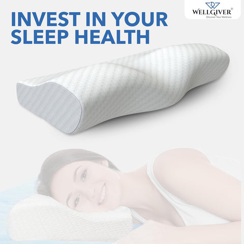 WELLGIVER ComfortCloud Orthopedic Cervical Pillow for Neck and Shoulder Pain