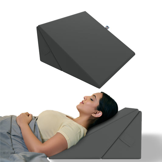 Wellgiver Memory Foam Wedge Pillow for Neck & Back Pain Relief