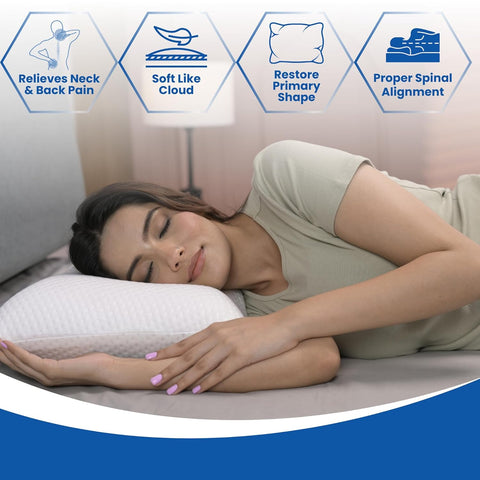 WELLGIVER ComfortCloud Orthopedic Memory Foam Pillows