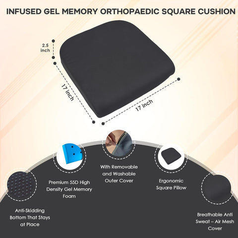 WELLGIVER Memory Foam Multipurpose Seat Cushion