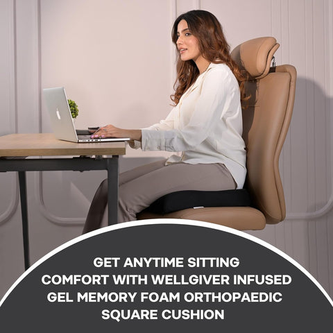 WELLGIVER Memory Foam Multipurpose Seat Cushion