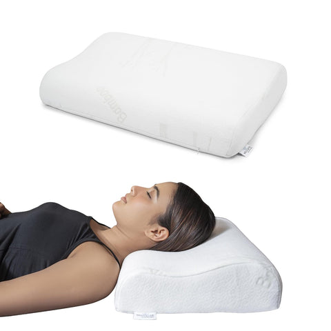 WELLGIVER Cervical Orthopedic Contour Memory Foam Pillow for Sleeping