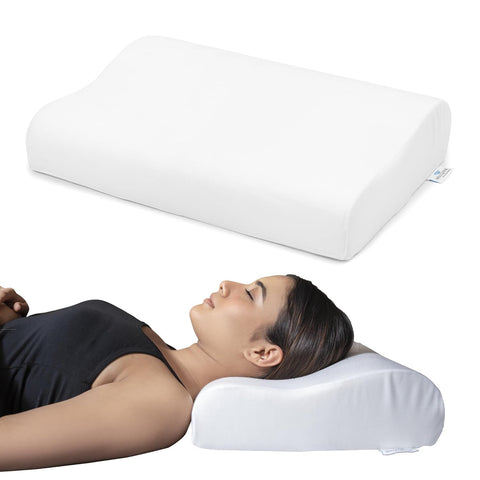 WELLGIVER Cervical Orthopedic Contour Memory Foam Pillow for Sleeping