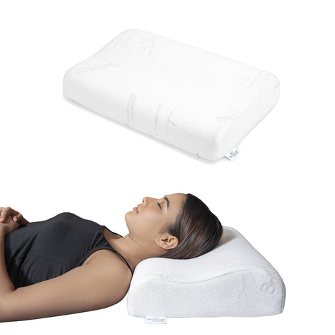 WELLGIVER Cervical Orthopedic Contour Memory Foam Pillow for Sleeping