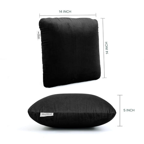 WELLGIVER Memory Foam Square Cushion (Pack of 2)