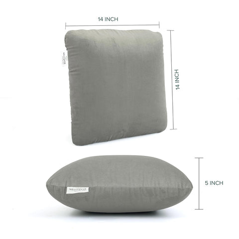 WELLGIVER Memory Foam Square Cushion (Pack of 2)