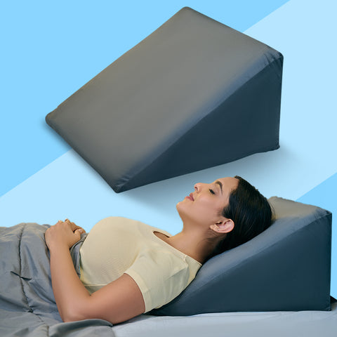 Wellgiver Memory Foam Wedge Pillow for Neck & Back Pain Relief