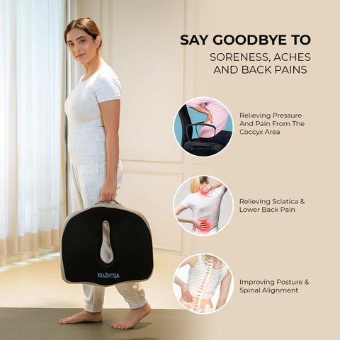 WELLGIVER Orthopedic Coccyx Chair Cushion for Tailbone - Premium Quality