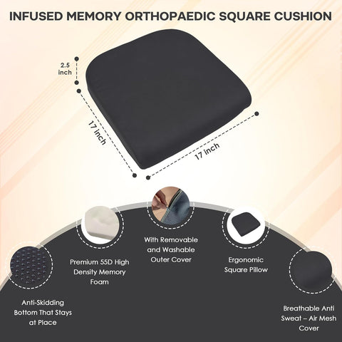 WELLGIVER Memory Foam Multipurpose Seat Cushion