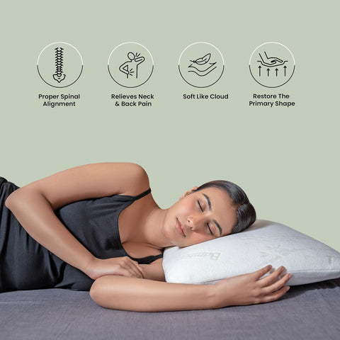 WELLGIVER Cooling Gel Memory Foam Sleeping Pillow for Neck & Shoulder Pain Relief